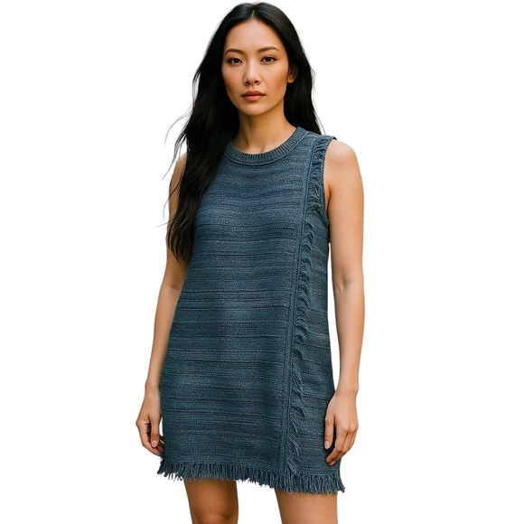 Anthropologie HOLDING HORSES Blue Mini Dress - Picture 1 of 8